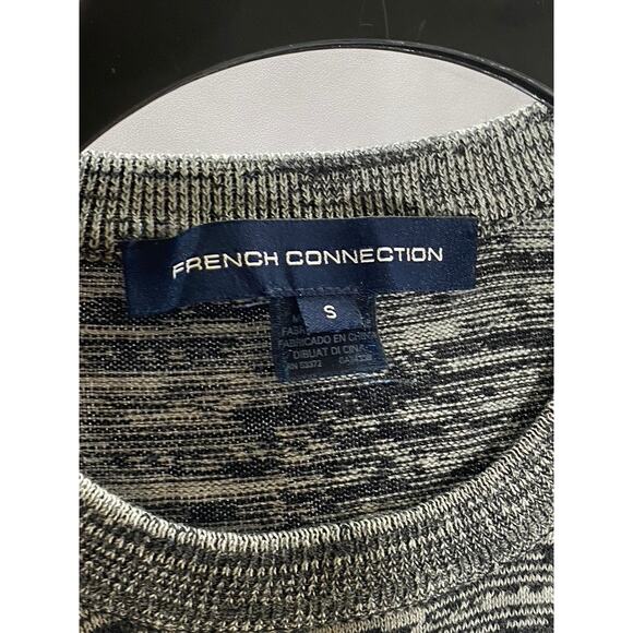 FRENCH CONNECTION Women's Gray-Black Sequin Embellished Bird Sweater SZ S - Picture 7 of 10